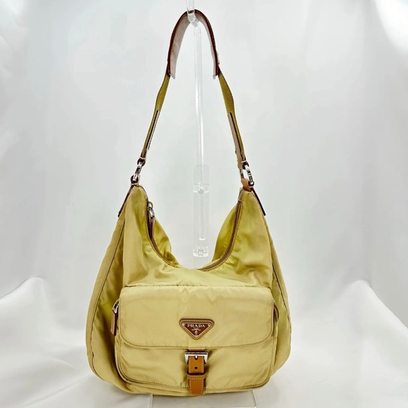 PRADA  Vela Sport Nylon Tessuto Beige shoulder bag with dustbag - Picture 4 of 15